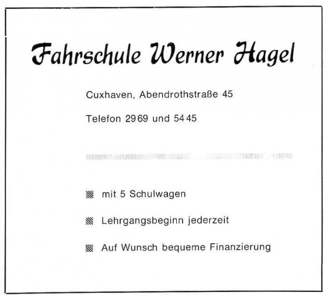 Datei:Werbung Fahrschule hagel 1962.JPG