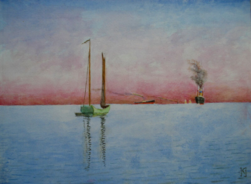 Datei:Daemmerung ueber der Elbe.jpg