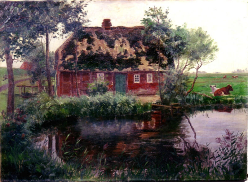 Datei:Bauernkate am Weiher.jpg