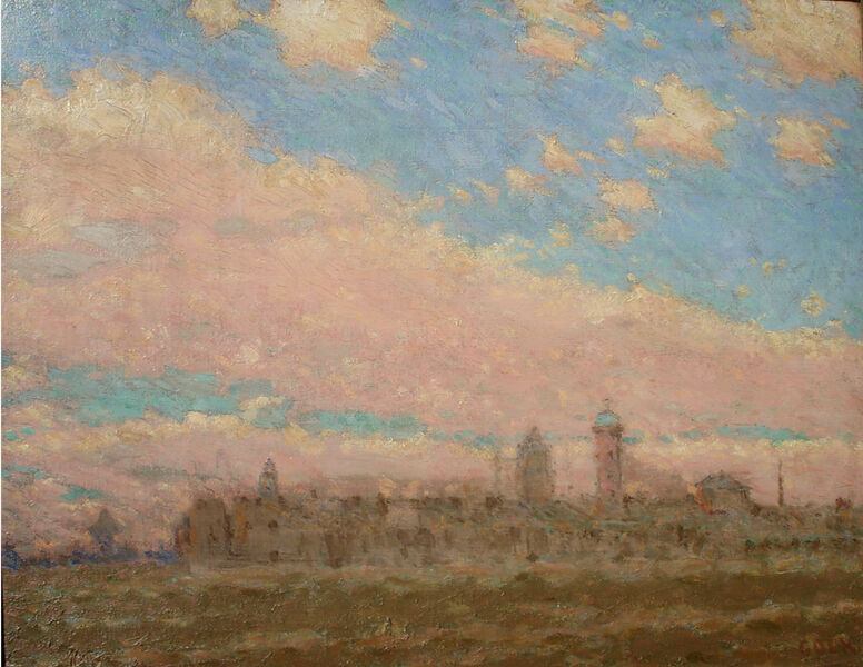 Datei:Gock Cuxhaven von der Seeseite Oel auf Pappe.jpg