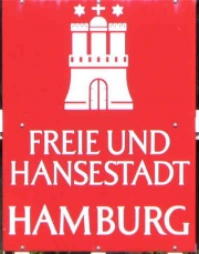 Flagge der Freien und Hansestadt Hamburg